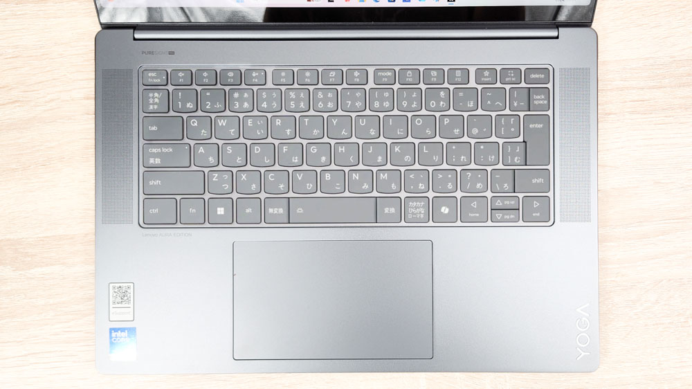 Lenovo Yoga Slim 7i Aura Edition Gen 9 キーボード