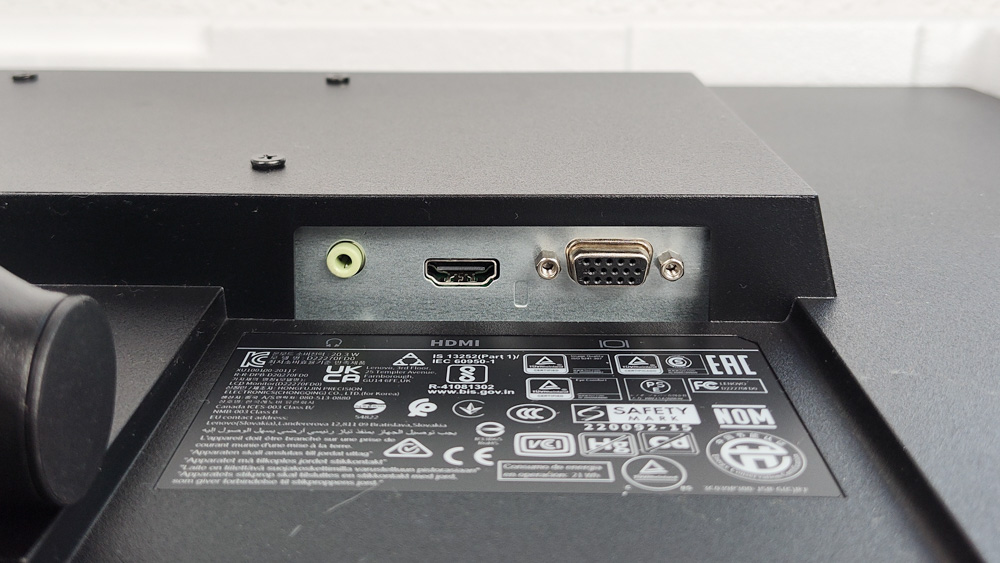 Lenovo D27-40 インターフェイス