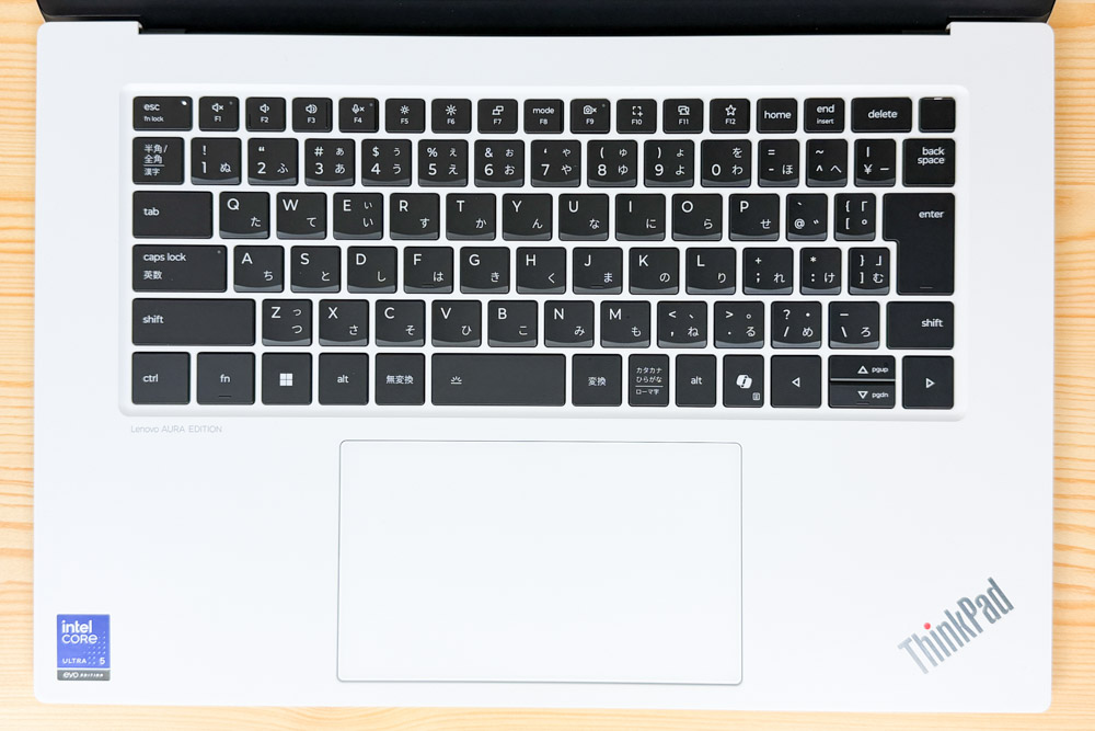 Lenovo ThinkPad X9 15 Gen 1 Aura Edition(15.3型 Intel) グレイシャーホワイト　キーボード