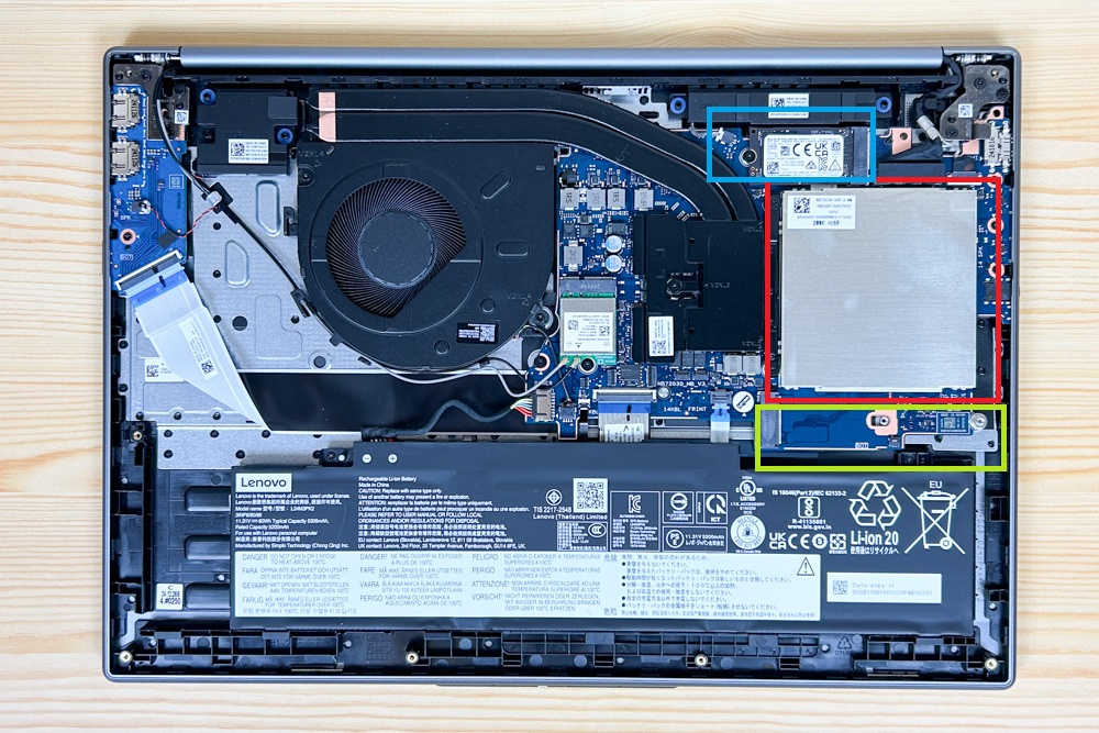 Lenovo IdeaPad Slim 5 Gen 10(16型 AMD) 筐体内部