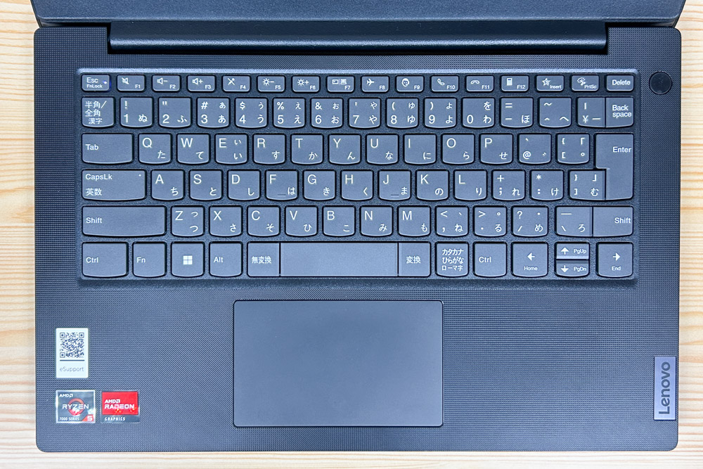 Lenovo V14 Gen 4 AMD 2025年モデル　キーボード