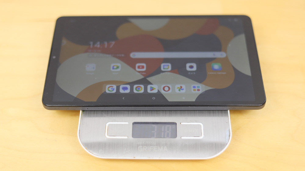 Lenovo Tab One 重さ計測