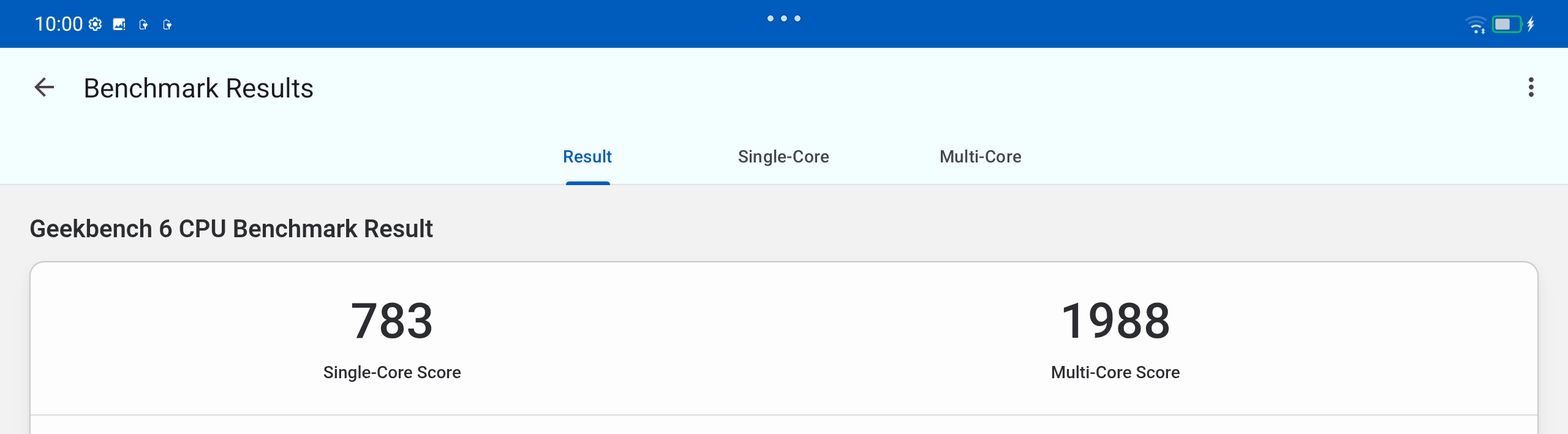 Lenovo Idea Tab Geekbench 6計測結果