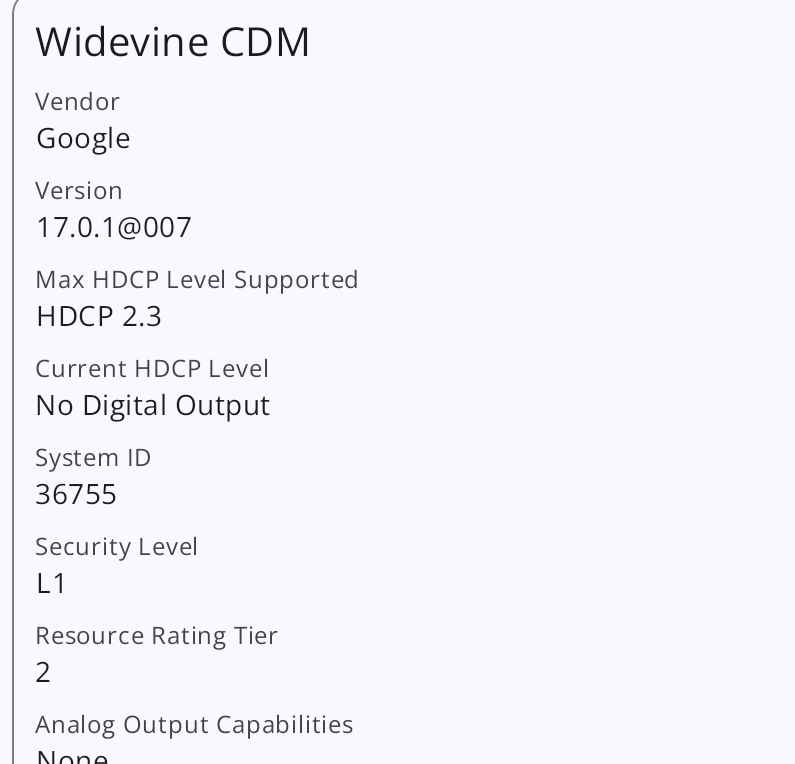 Lenovo Idea Tab DRM Info