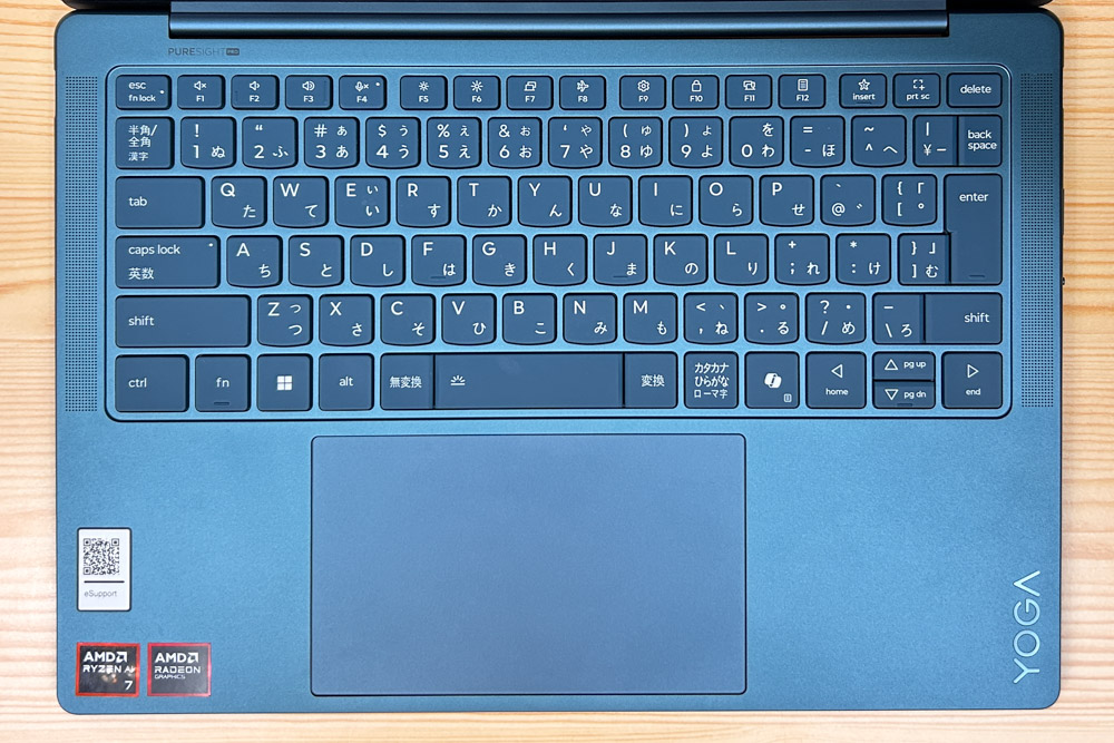 Lenovo Yoga Slim 7 Gen 10(14型 AMD) キーボード
