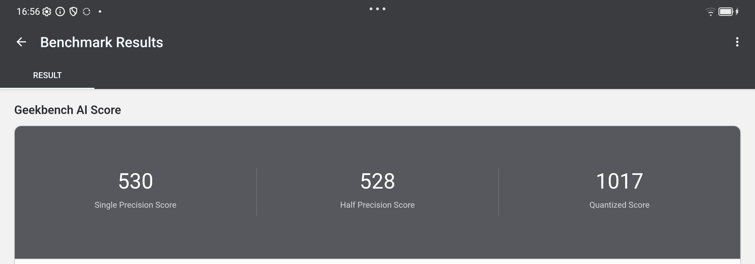 Lenovo Idea Tab Plus Geekbench AI計測結果