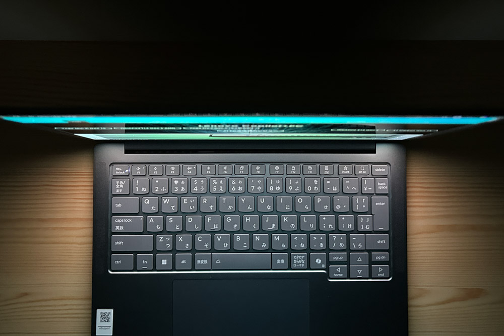 Lenovo IdeaPad Pro 5 Gen 10(14型 AMD) 視野角チェック　上から