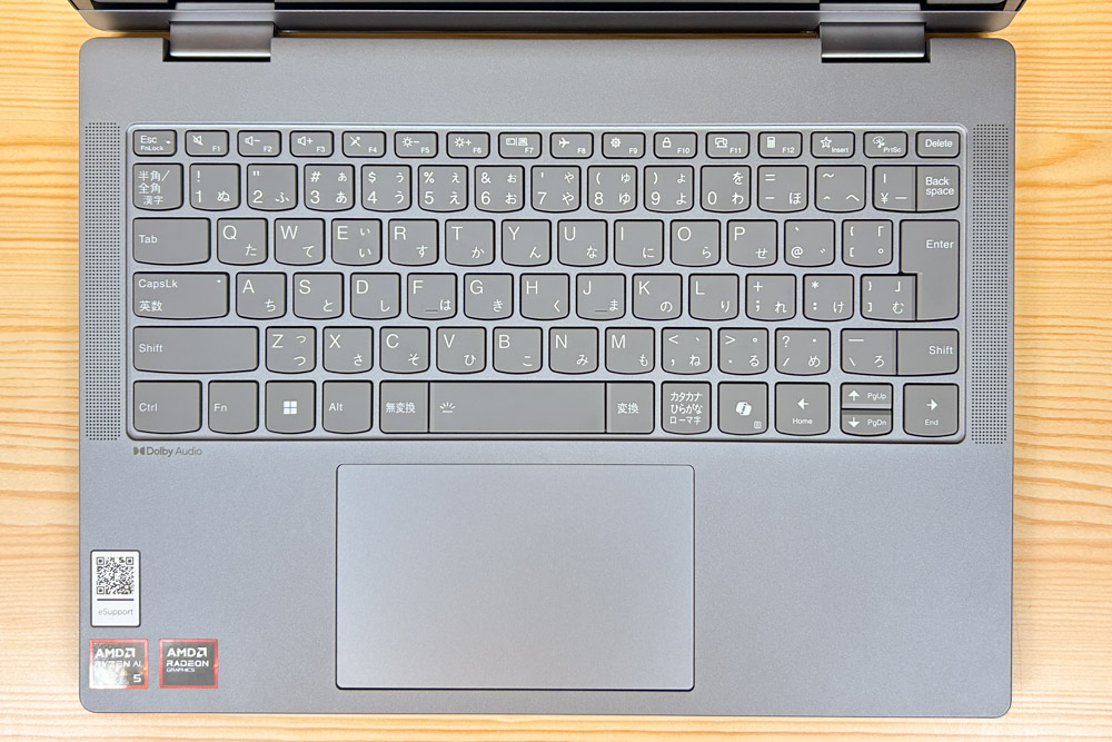 Lenovo IdeaPad 5 2-in-1 Gen 10(14型 AMD)　キーボード