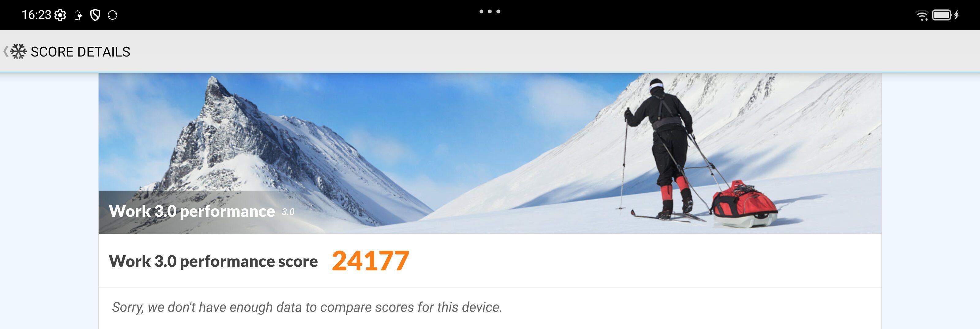 Lenovo Yoga Tab　PCMark for Android計測結果