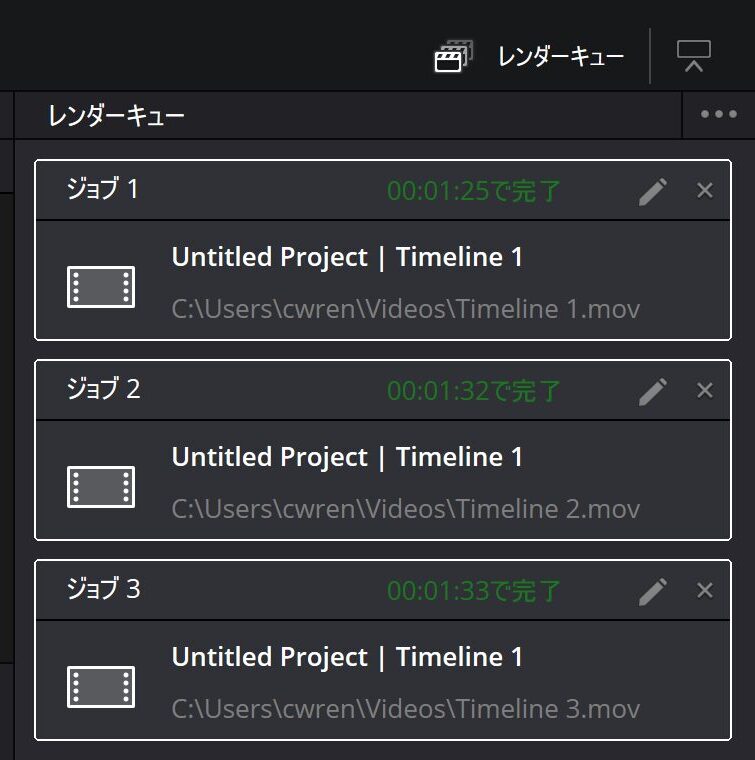 Lenovo Legion 5i Gen 10 4K動画レンダリング時間計測結果