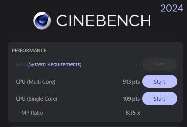 LOQ Tower 26ADR10 (AMD) Cinebench 2024計測結果