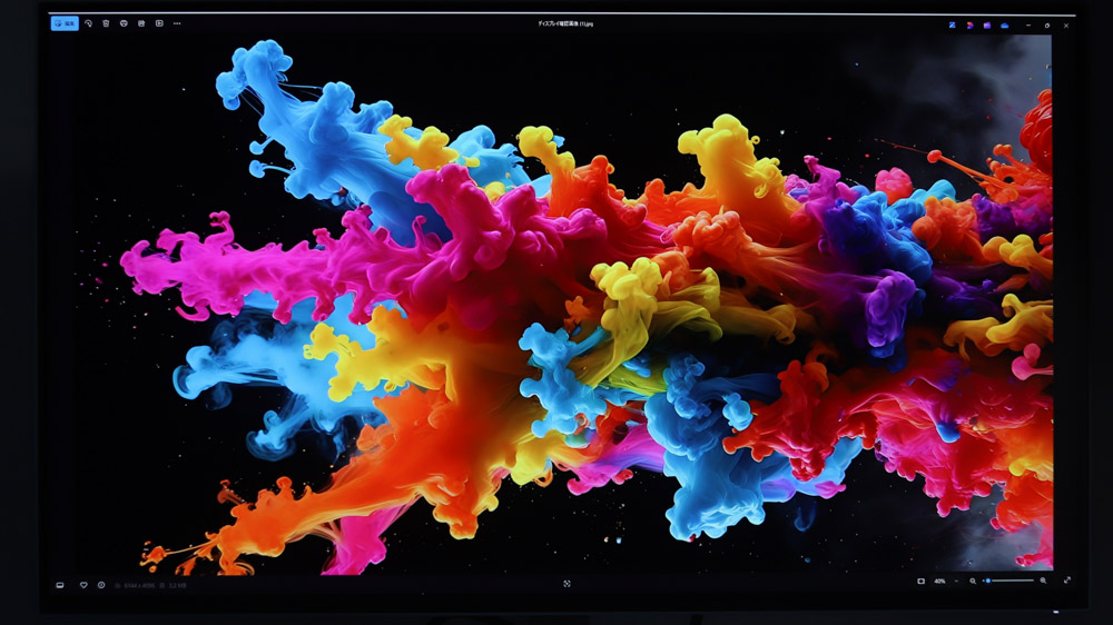 L27h-4A ディスプレイ黒の描写チェック