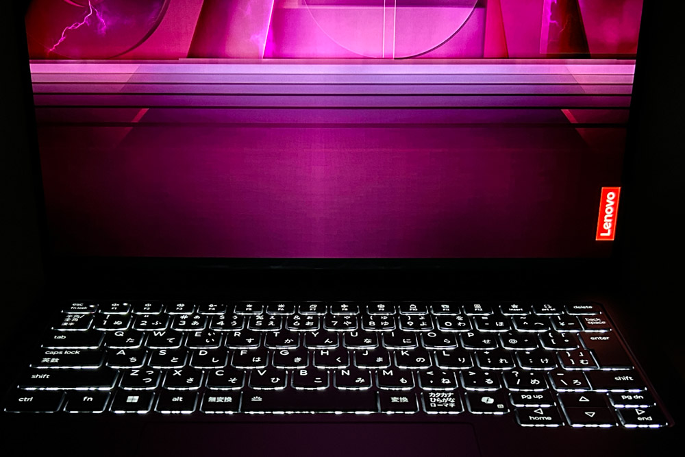 Lenovo IdeaPad Pro 5 Gen 10(14型 AMD) キーボード バックライトオン