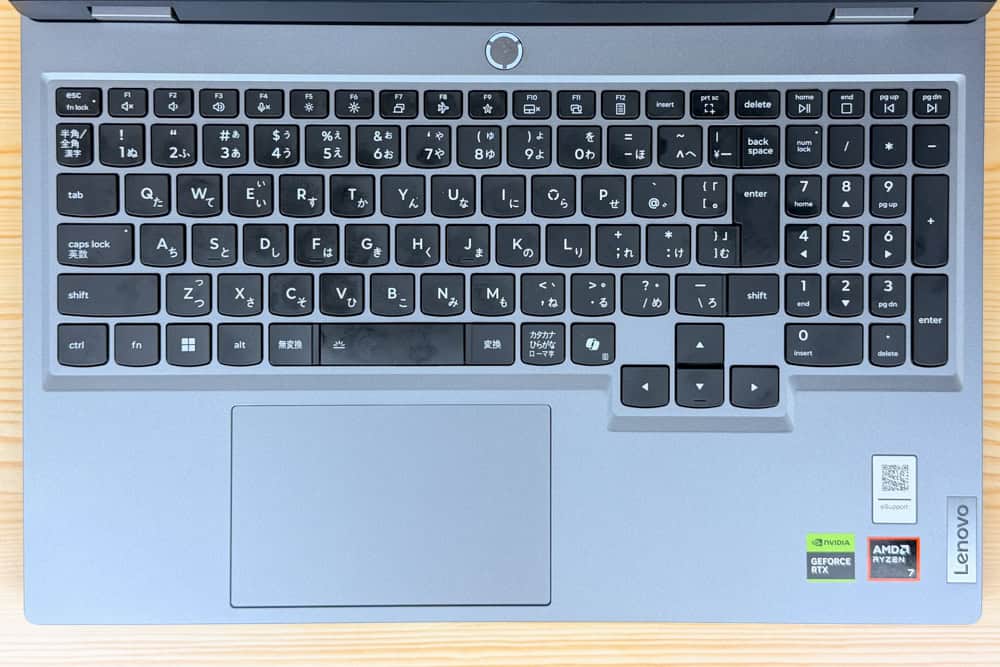 Lenovo LOQ 15AHP10(15.6型 AMD) キーボード