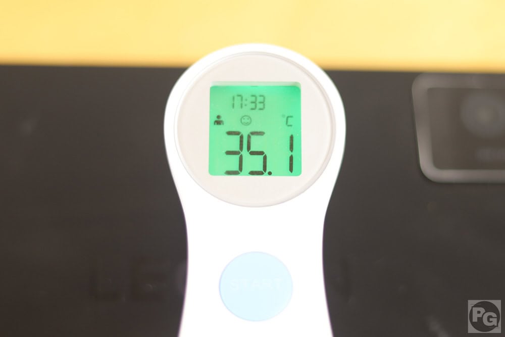 Antutuベンチマーク計測前のLegion Tab 8.8 3の背面温度35.1度