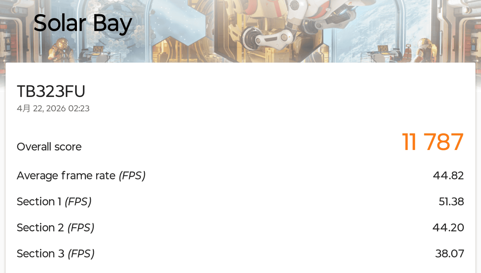 LEGION Tab (8.8”､5) solar bay計測結果