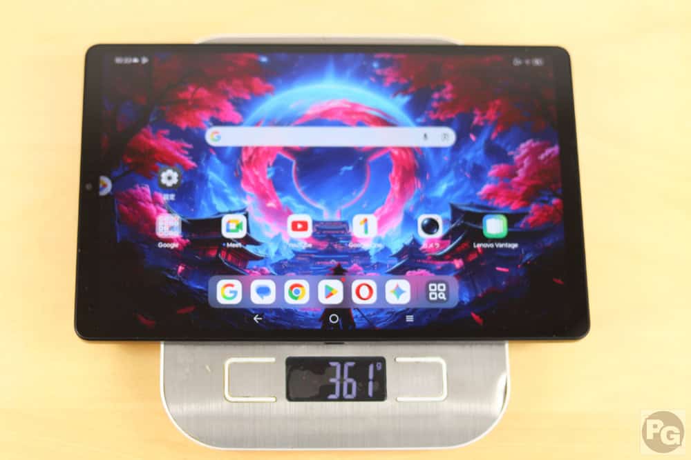 LEGION Tab (8.8”､5) 重さを計測すると361gだった