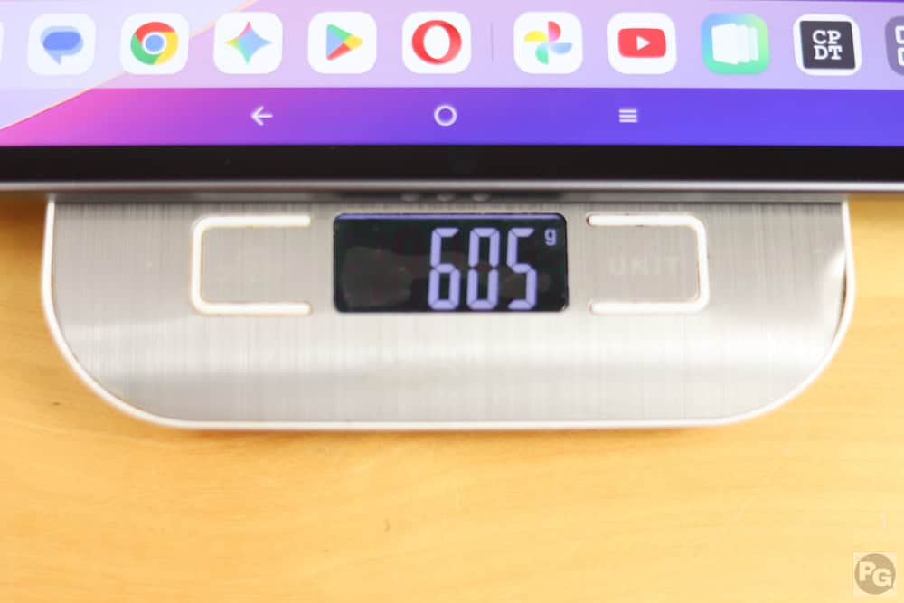 Lenovo Idea Tab Pro Gen 2重さ計測605g