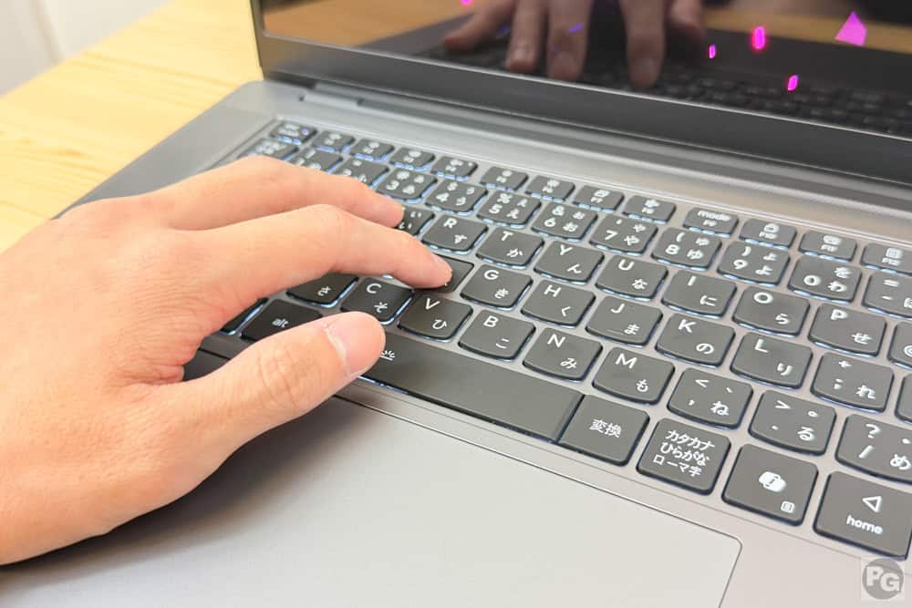Lenovo Yoga Pro 7i Gen 11 Aura Edition(15.3型 Intel)のキーボード