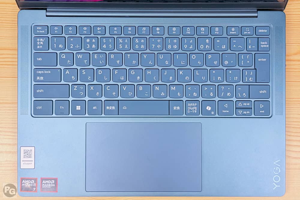 Lenovo Yoga Slim 7a Gen 11(14型 AMD)のキーボード