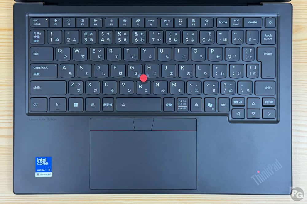 Lenovo ThinkPad X1 Carbon Gen 14 ​Aura Editionのキーボード