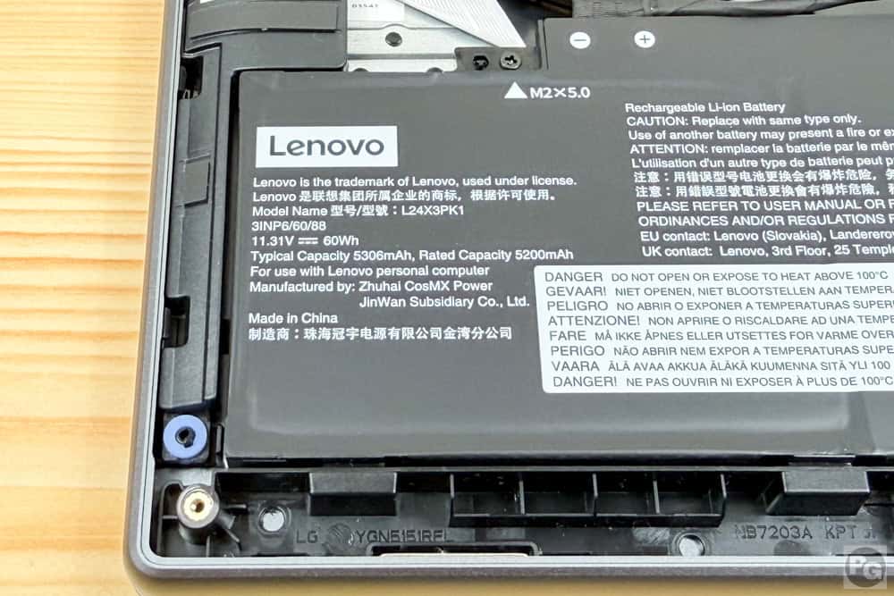 Lenovo IdeaPad Slim 5a Gen 11 14 AMD 60Whバッテリー搭載