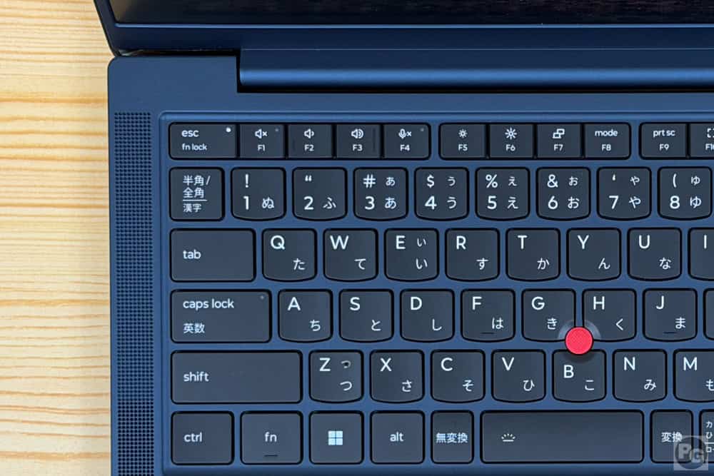 ThinkPad T14s Gen 7 14 Intel キーボードに触覚突起がありブラインドタッチしやすい