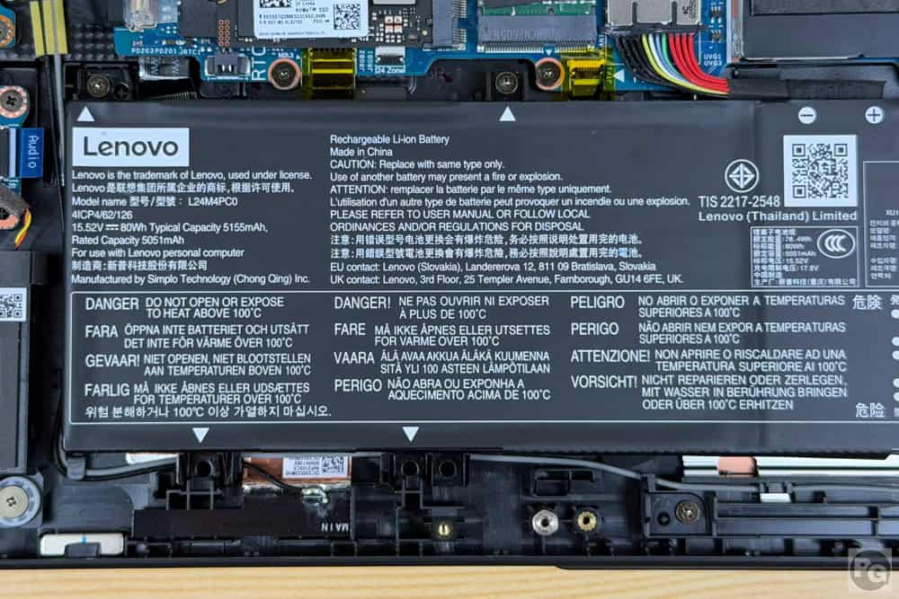 Lenovo Legion 5i Gen 11 (15.3型 Intel)　80Whrのバッテリー