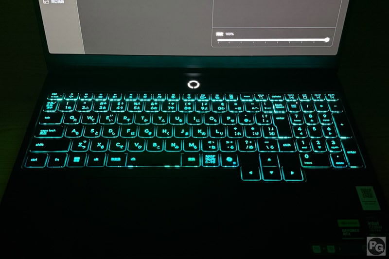Lenovo Legion 5i Gen 11 (15.3型 Intel)　キーボードRGBライティングをON