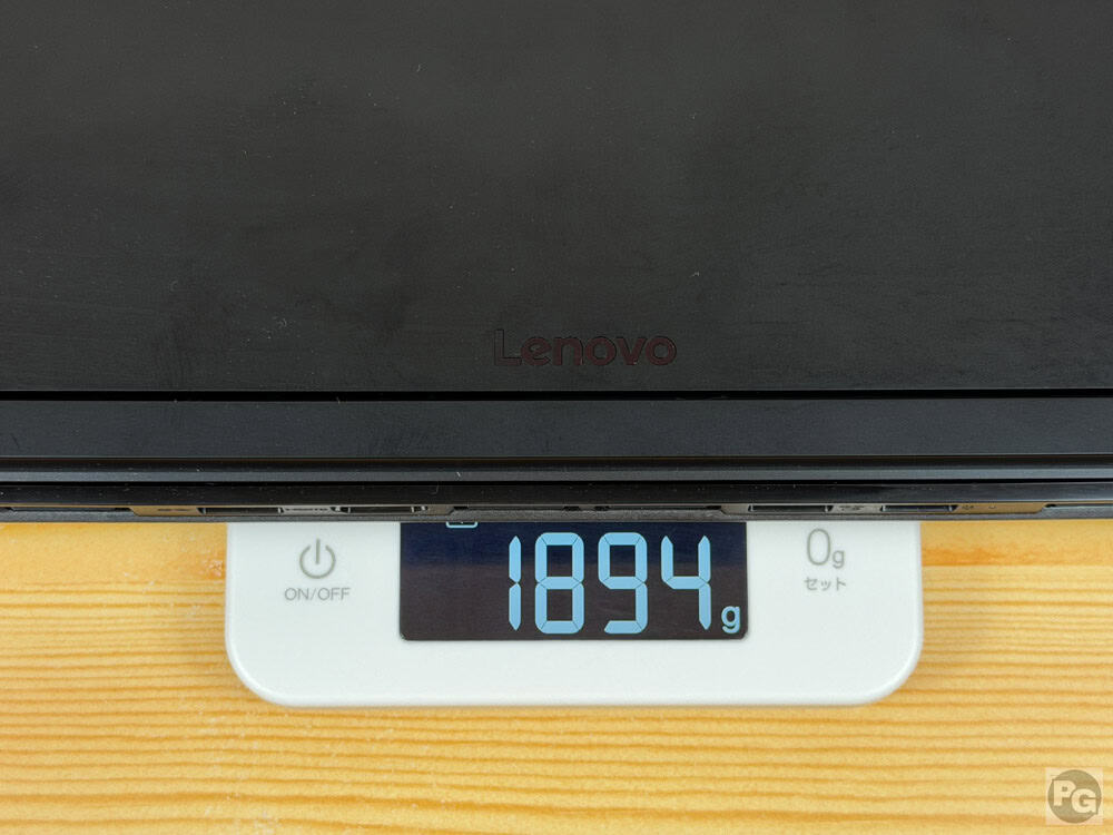 Lenovo Legion 5i Gen 11 15.3 Intel 実測1894g。ゲーミングPCとしては重たくない