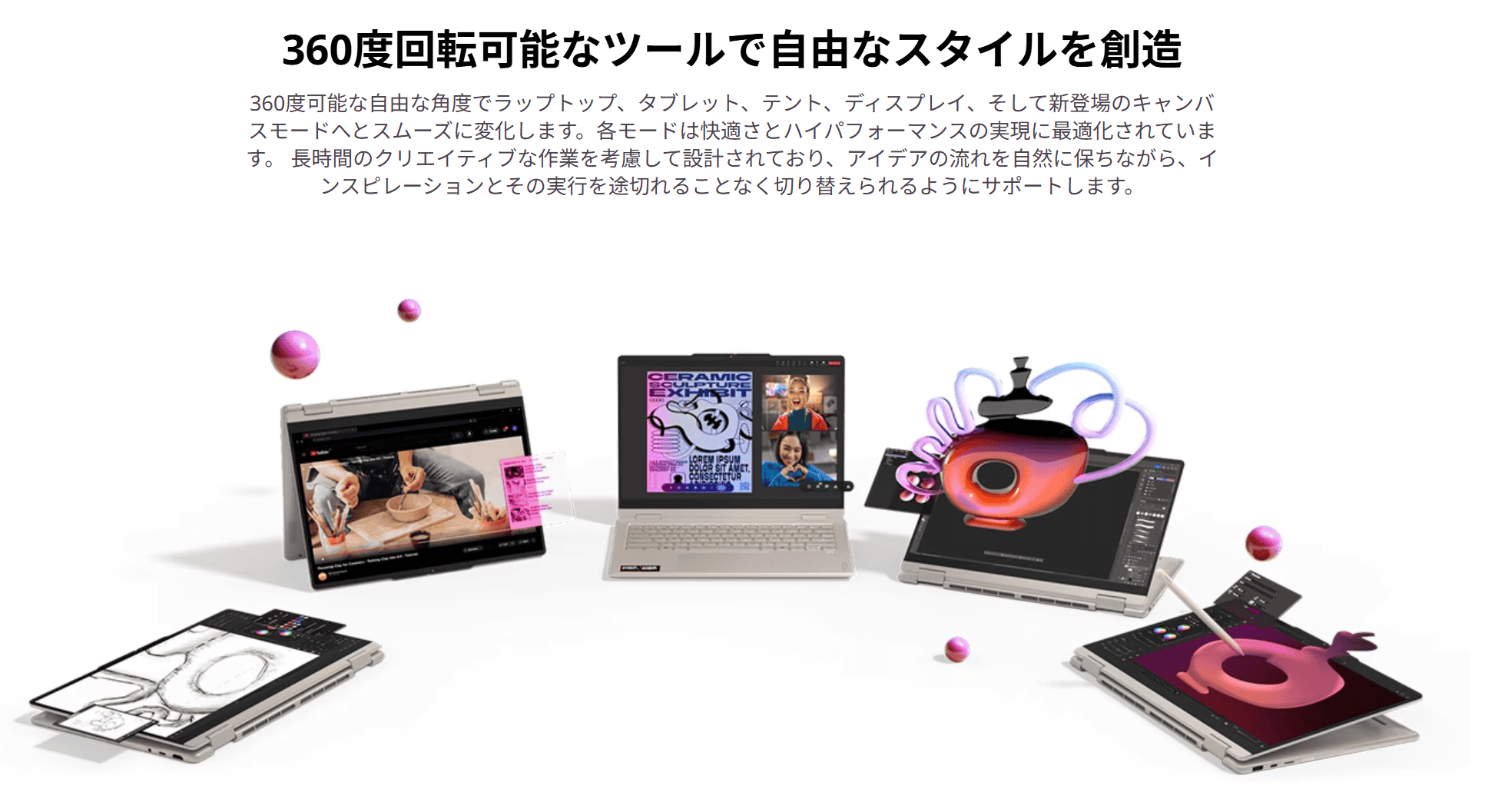 Lenovo Yoga 7a 2-in-1 Gen 11 (14型 AMD) 2 in 1 PCで使い勝手が高い