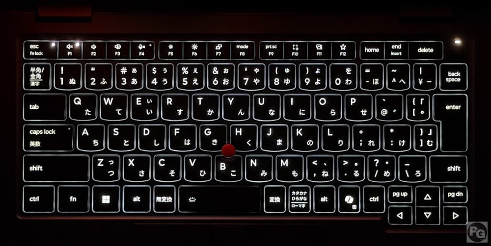 ThinkPad X1 2-in-1 Gen 11 Aura Edition 14 Intel 明るく視認性が高いキーボードバックライト
